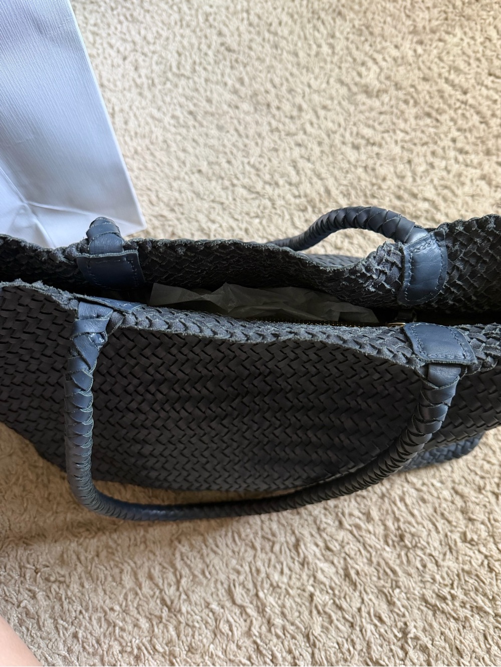 Madewell The Signature Woven Tote Leather Shoulder Handbag - Picture 10 of 15
